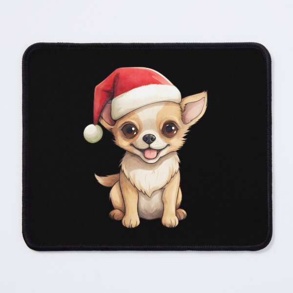 Item preview, Chihuahua in Santa Hat - Festive Christmas Dog designed and sold by ElLocoMus.