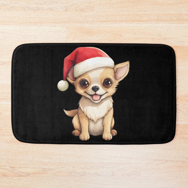 Item preview, Chihuahua in Santa Hat - Festive Christmas Dog  designed and sold by ElLocoMus.