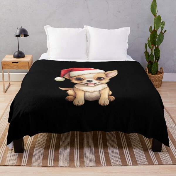 Item preview, Chihuahua in Santa Hat - Festive Christmas Dog designed and sold by ElLocoMus.
