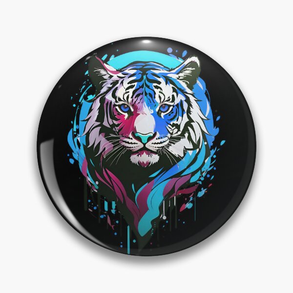 Item preview, Detailed Colorful Tiger Face Iluustration designed and sold by Noblegraphics.