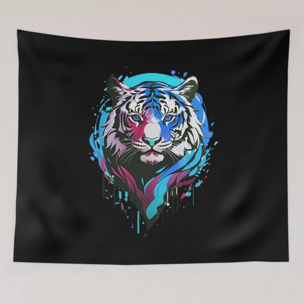 Item preview, Detailed Colorful Tiger Face Iluustration designed and sold by Noblegraphics.