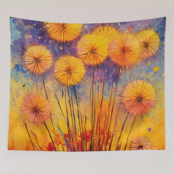 Item preview, Glowing Dandelions - watercolor painting 4 designed and sold by Red Witch Art.