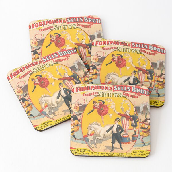 Item preview, STK501832A-Vintage circus poster showing women performers and clowns. designed and sold by StocktrekImages.