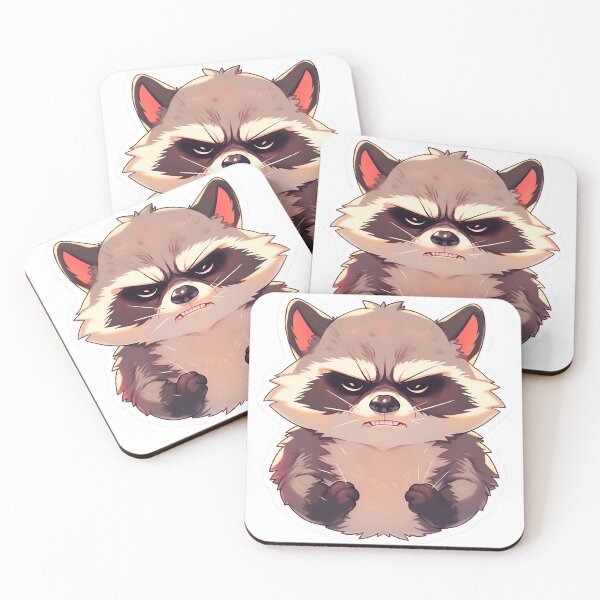Item preview, Raccoon is Angry | Sticker Design by ZeesDesign designed and sold by ZEESDESIGN.