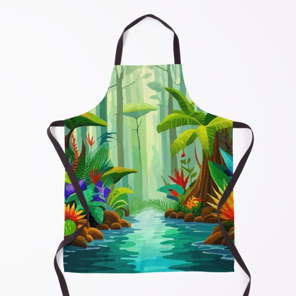 Item preview, Tropical Jungle with Colorful Flowers designed and sold by Vicky Brago-Mitchell®.