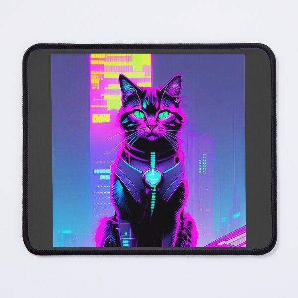 Aperçu de l'œuvre chat d'onde de synthé créée et vendue par InkedPixel.