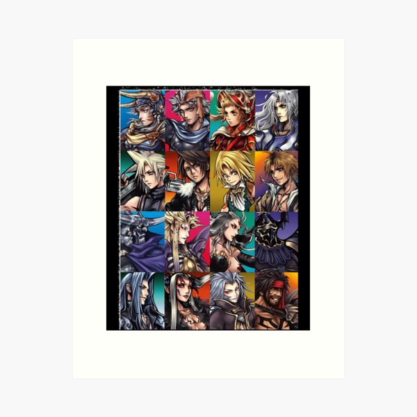 Final Fantasy 1 Retro NES Style Poster 4 Fiends Chaos Monsters & Heroes FF1  Wow 