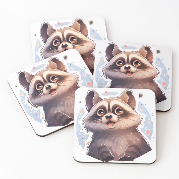 Item preview, Excited to see you Raccoon Sticker and shirt design by Zeesdesign designed and sold by ZEESDESIGN.
