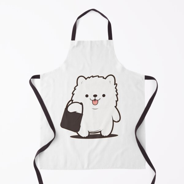 Item preview, Adorable Samoyed Shopper: Kawaii Dog with Bag designed and sold by happy-roars.