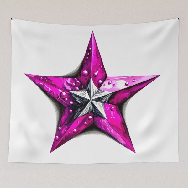 Item preview, Star Design Fuchsia, purple, gray, silver, black 2 designed and sold by Highlandkings.