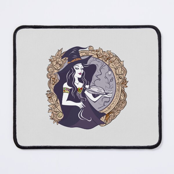 Item preview, Witch with wooden frame designed and sold by TrickstersTrove.
