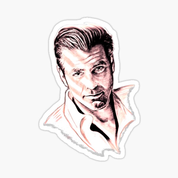 Clooney Birthday Card III Sticker