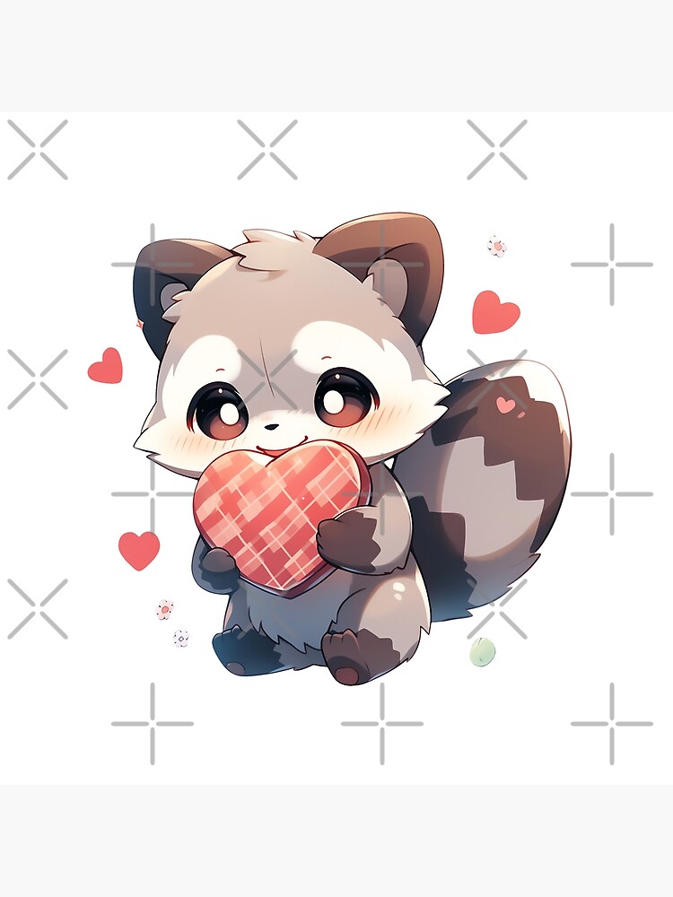  Kawaii Raccoon Stickers, Cute Raccoon, Raccoon Inside