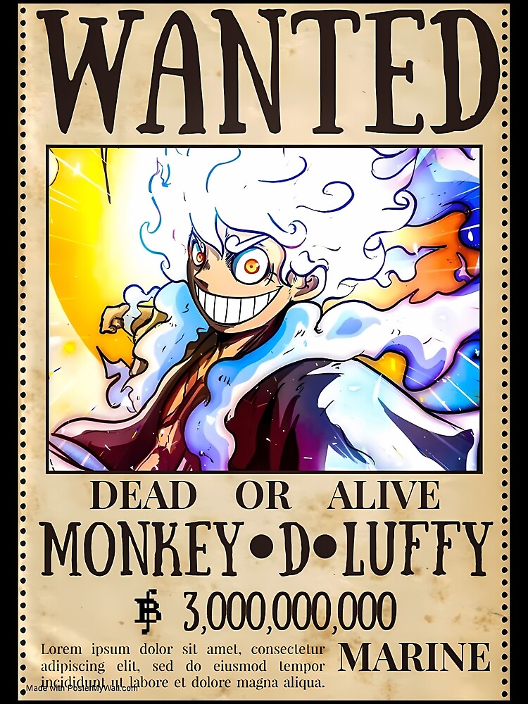 Anime Gear 5 Luffy Crew One Piece, Luffy Gear 5, Joy Boy laugh, Monkey D  Luffy Poster for Sale by LadaKholosho