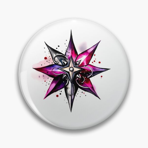 Item preview, Star Design Fuchsia, purple, gray, silver, black 3 designed and sold by Highlandkings.