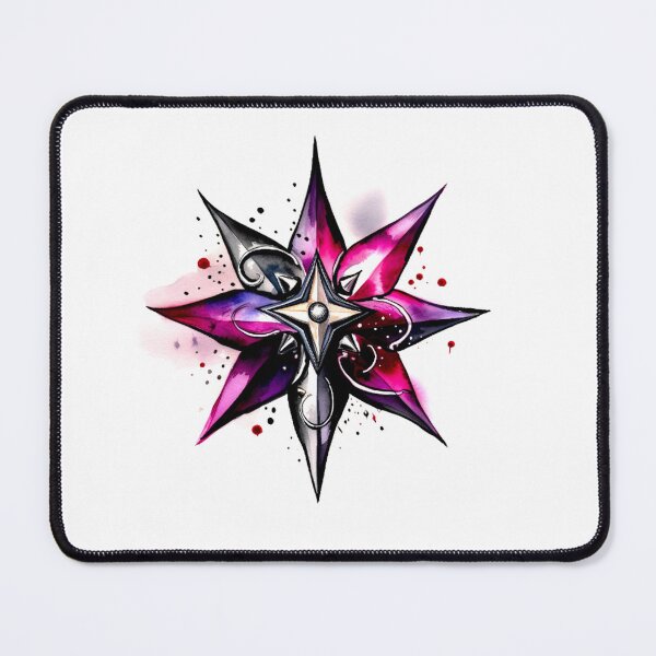 Item preview, Star Design Fuchsia, purple, gray, silver, black 3 designed and sold by Highlandkings.