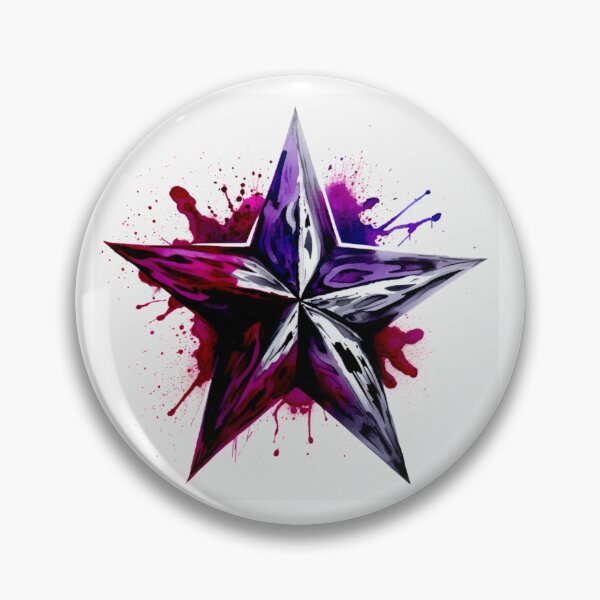 Item preview, Star Design Fuchsia, purple, gray, silver, black 4 designed and sold by Highlandkings.
