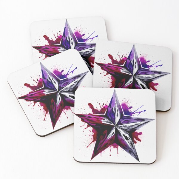 Item preview, Star Design Fuchsia, purple, gray, silver, black 4 designed and sold by Highlandkings.