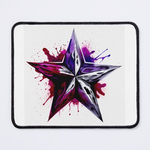 Item preview, Star Design Fuchsia, purple, gray, silver, black 4 designed and sold by Highlandkings.