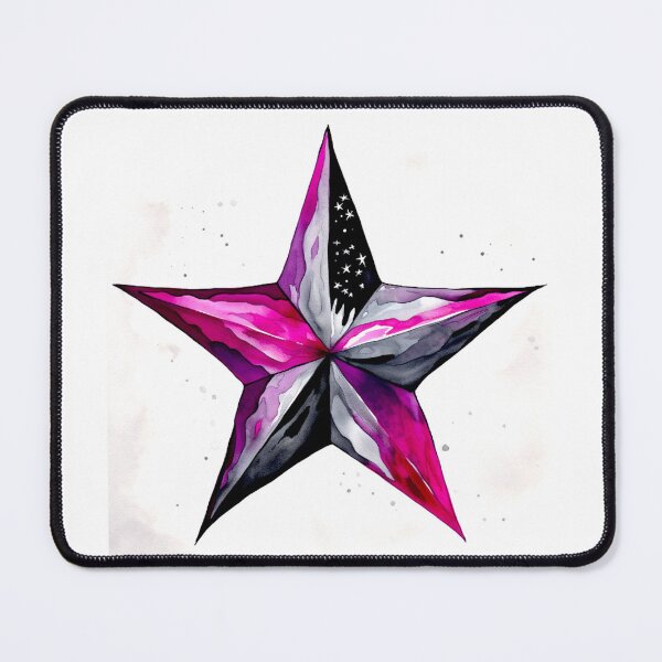 Item preview, Star Design Fuchsia, purple, gray, silver, black designed and sold by Highlandkings.