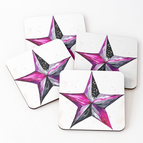 Item preview, Star Design Fuchsia, purple, gray, silver, black designed and sold by Highlandkings.
