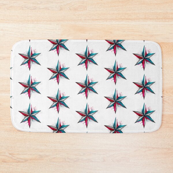Item preview, Star Design Fuchsia, teal, gray, silver, white designed and sold by Highlandkings.