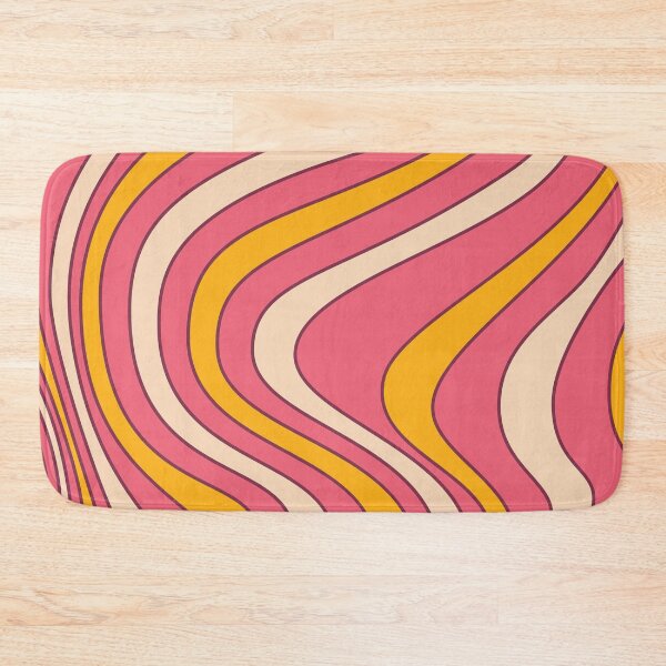Item preview, Pink and orange retro style waves designed and sold by BattaAnastasia.