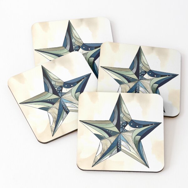 Item preview, Star Design Khaki, navy, white, gray, black designed and sold by Highlandkings.