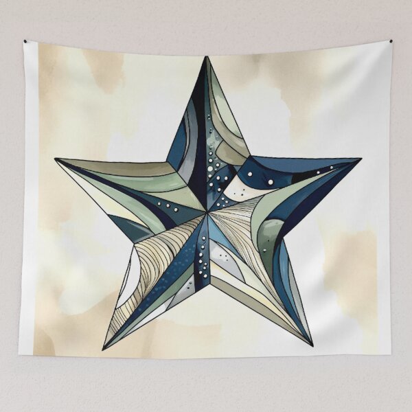Item preview, Star Design Khaki, navy, white, gray, black designed and sold by Highlandkings.