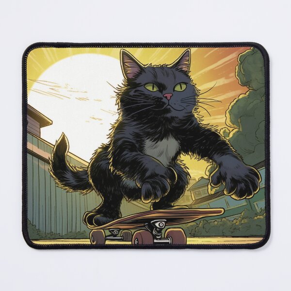 Item preview, Cat Skateboarding 01 designed and sold by MySportsArt.