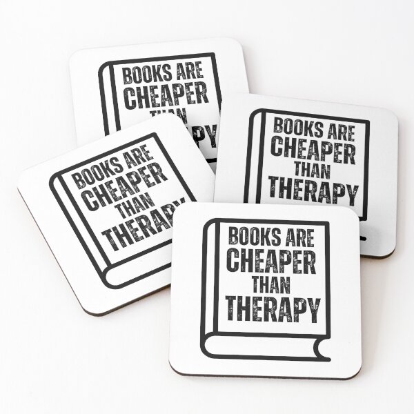 Item preview, Books are Cheaper than Therapy, Book Aesthetic designed and sold by InnovativeGFX.