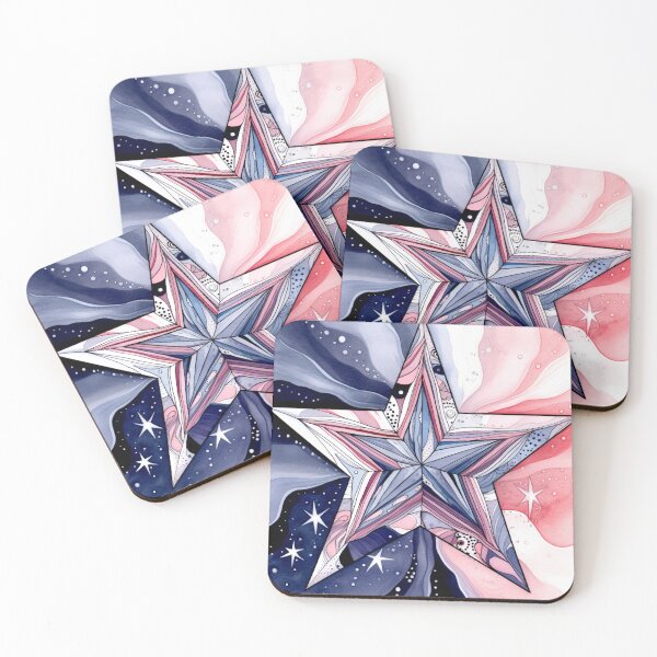 Item preview, Star Design Lavender, blush, navy, gray, silver designed and sold by Highlandkings.