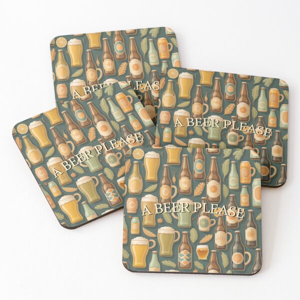 Item preview, Beer Pattern - Text: "A BEER PLEASE" designed and sold by Shiny Studio .