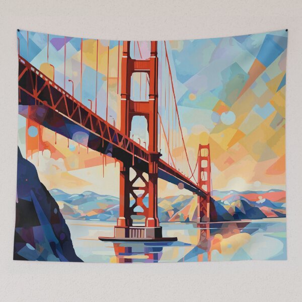 Item preview, Golden Gate Bridge Abstract Art - California  designed and sold by ArsUrbis.