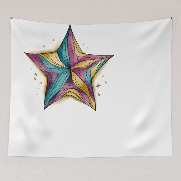 Item preview, Star Design Lavender, teal, pink, gray, gold designed and sold by Highlandkings.