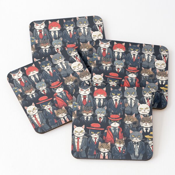 Item preview, Cats gang funny pets pattern designed and sold by SmileshareShop.