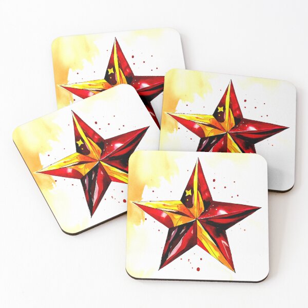Item preview, Star Design Maroon, gold, beige, brown, cream 2 designed and sold by Highlandkings.