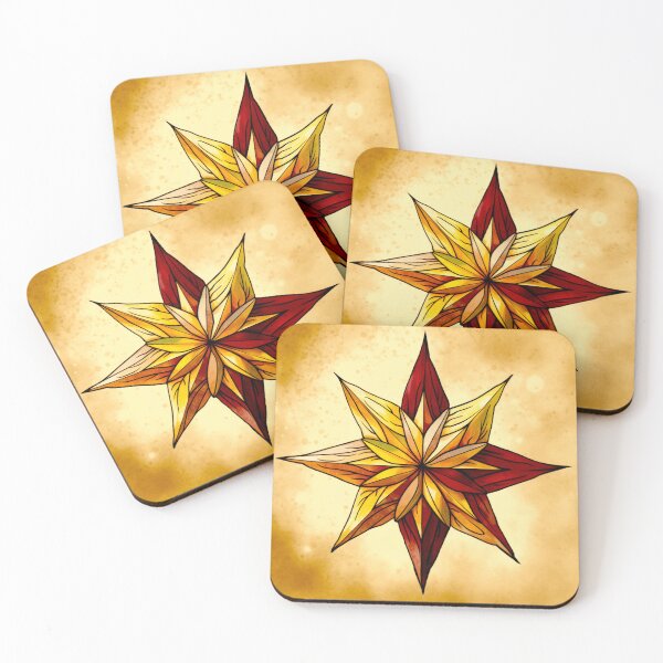 Item preview, Star Design Maroon, gold, beige, brown, cream designed and sold by Highlandkings.