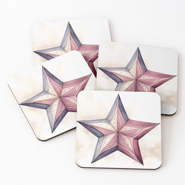 Item preview, Star Design Mauve, pink, lavender, gray, ivory 2 designed and sold by Highlandkings.