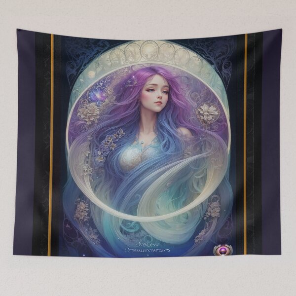 Item preview, Art Nouveau Allegory Of Spring Maiden Captivating AI Concept Art by Xzendor7 designed and sold by Xzendor7 Digital Art Creations.