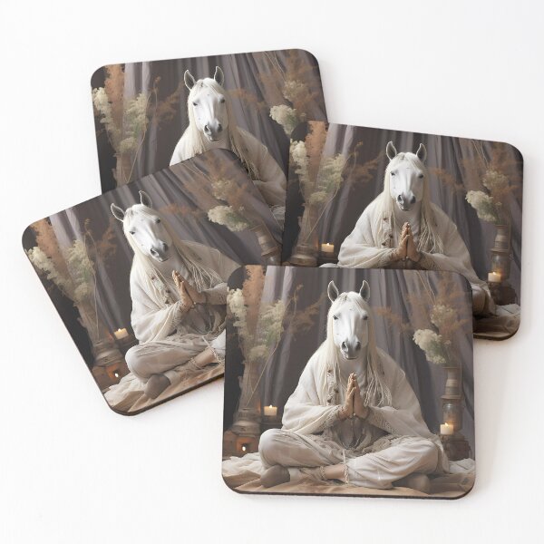 Item preview, Mindful horse meditating designed and sold by the99thstudio.