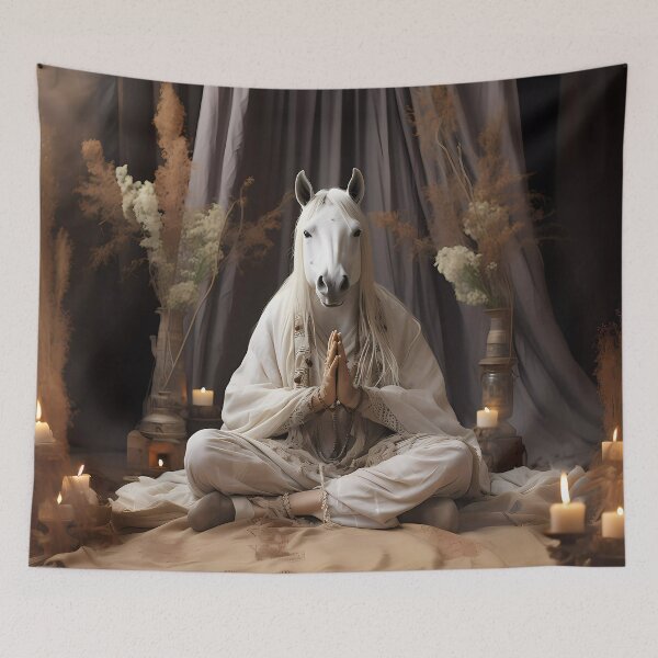 Item preview, Mindful horse meditating designed and sold by the99thstudio.