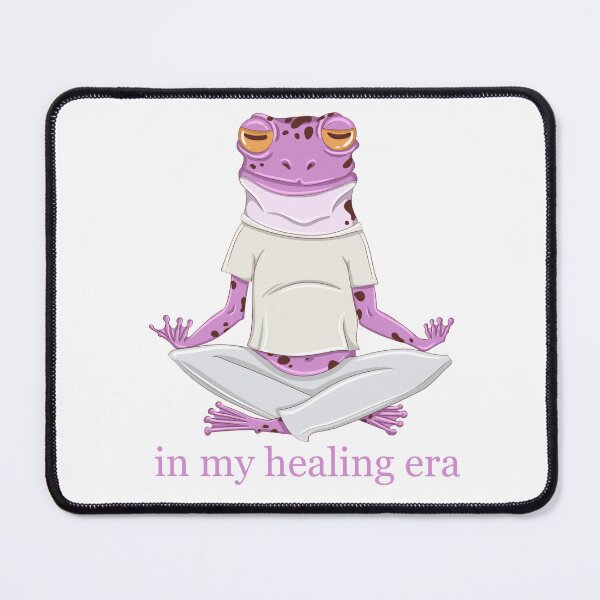 Item preview, In my healing era Pink Meditating Frog designed and sold by luvrest.