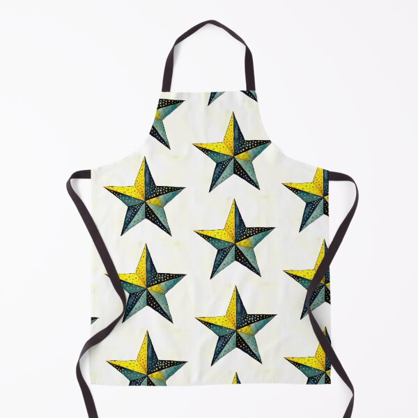 Item preview, Star Design Mustard, navy, sky blue, cream, gray designed and sold by Highlandkings.
