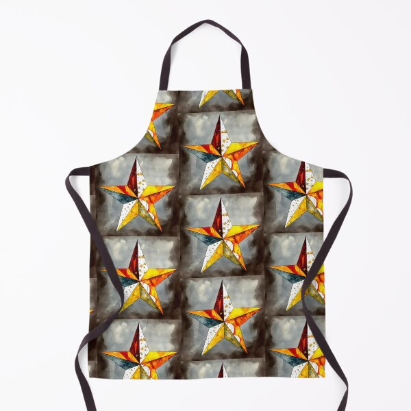 Item preview, Star Design Mustard, rust, gray, silver, white 2 designed and sold by Highlandkings.