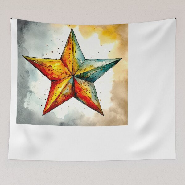 Item preview, Star Design Mustard, rust, gray, silver, white designed and sold by Highlandkings.