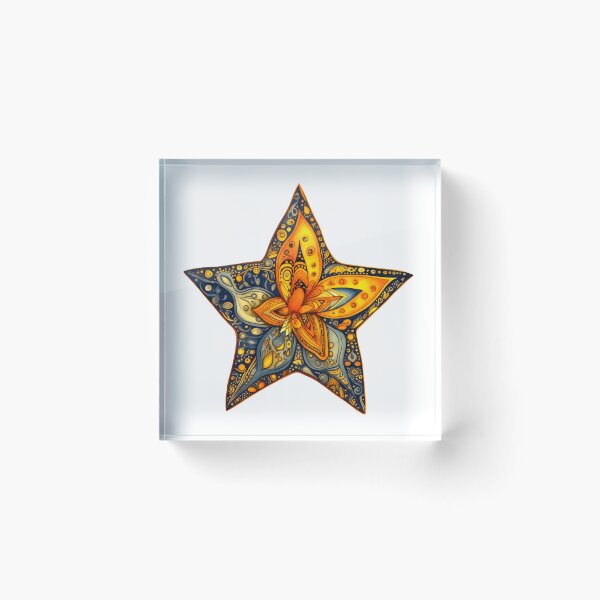 Item preview, Star Design Mustard, rust, navy, white, black 2 designed and sold by Highlandkings.
