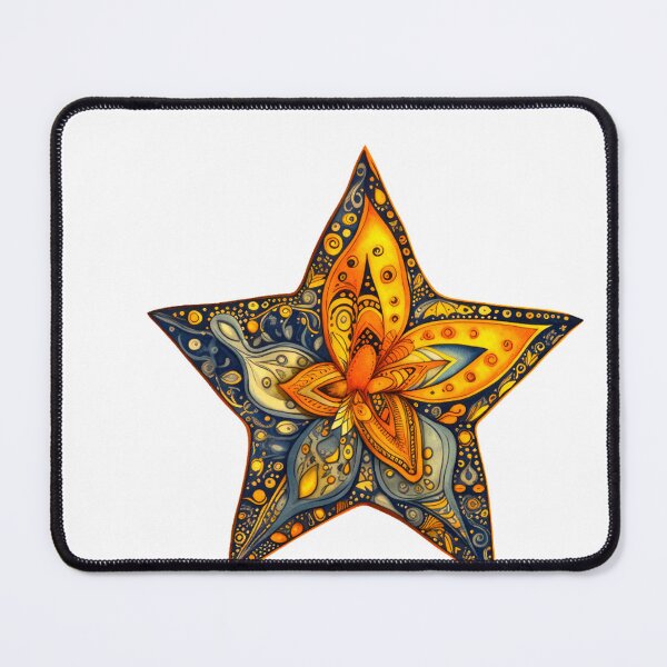 Item preview, Star Design Mustard, rust, navy, white, black 2 designed and sold by Highlandkings.
