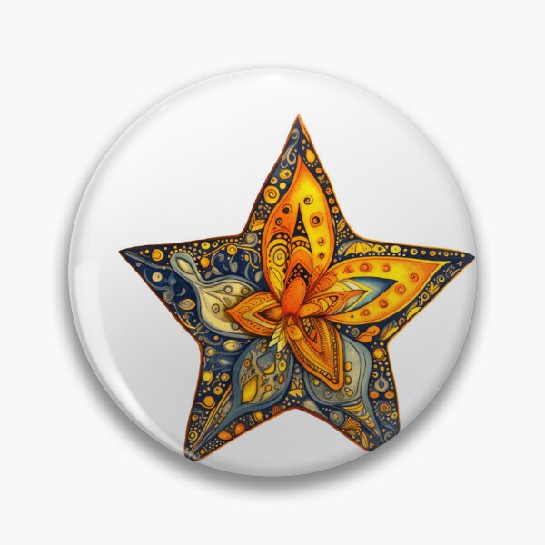 Item preview, Star Design Mustard, rust, navy, white, black 2 designed and sold by Highlandkings.
