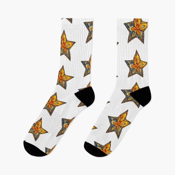 Item preview, Star Design Mustard, rust, navy, white, black 2 designed and sold by Highlandkings.